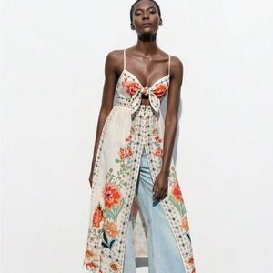 SHEIN Floral Print Dress with Tie Detail